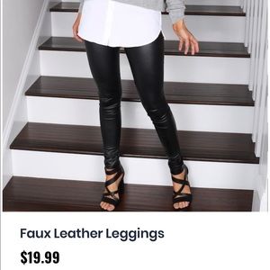 Faux leather leggings